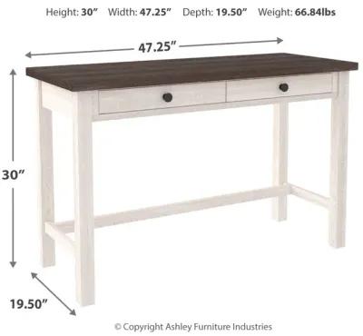 Dorrinson - White / Black / Gray - Home Office Desk - 2-drawer