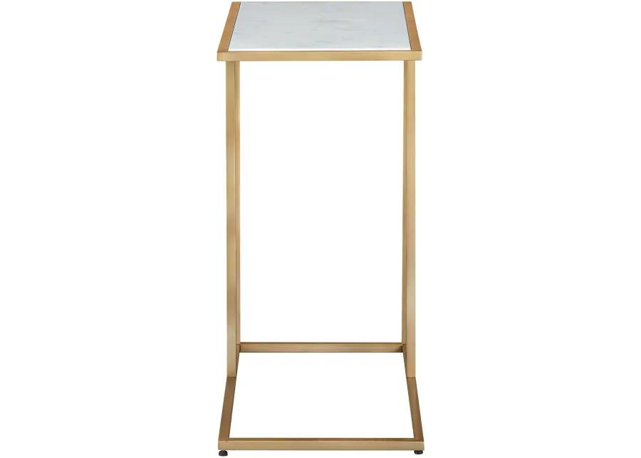 Lanport - Champagne / White - Accent Table