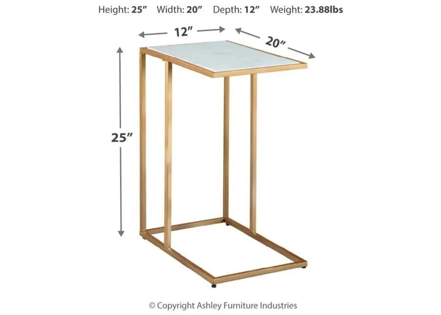 Lanport - Champagne / White - Accent Table