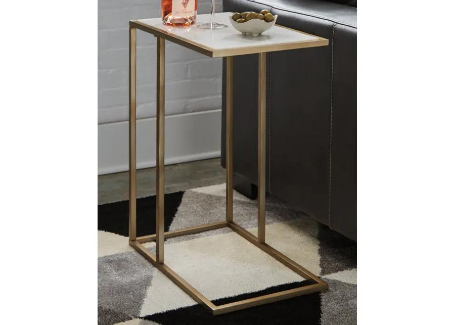 Lanport - Champagne / White - Accent Table