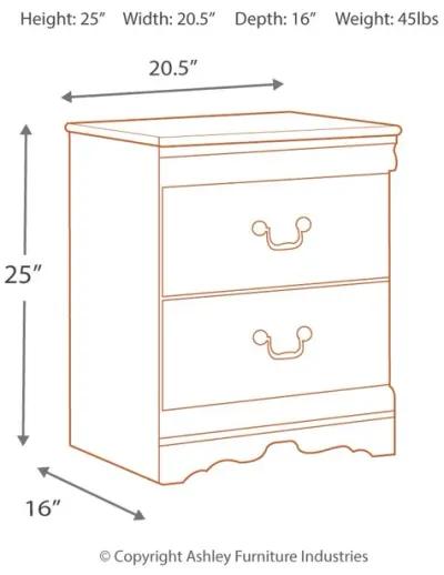 Anarasia - White - Two Drawer Night Stand