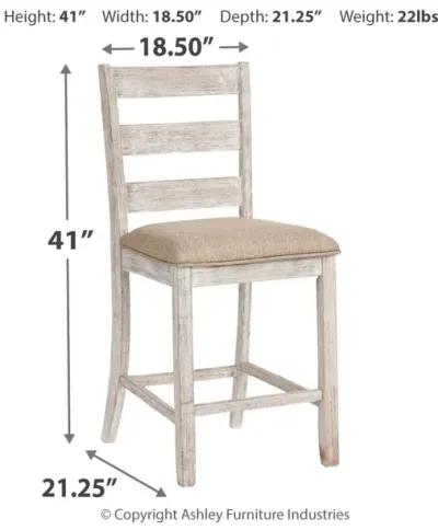 Skempton - White - Upholstered Barstool (Set of 2)