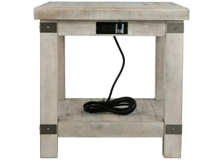 Carynhurst - White Wash Gray - Rectangular End Table