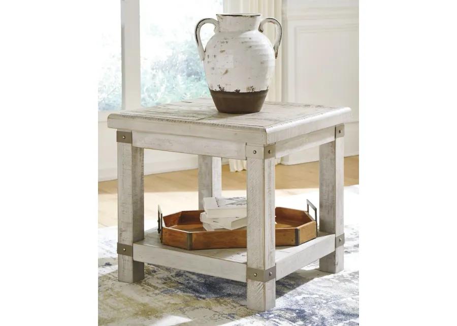 Carynhurst - White Wash Gray - Rectangular End Table