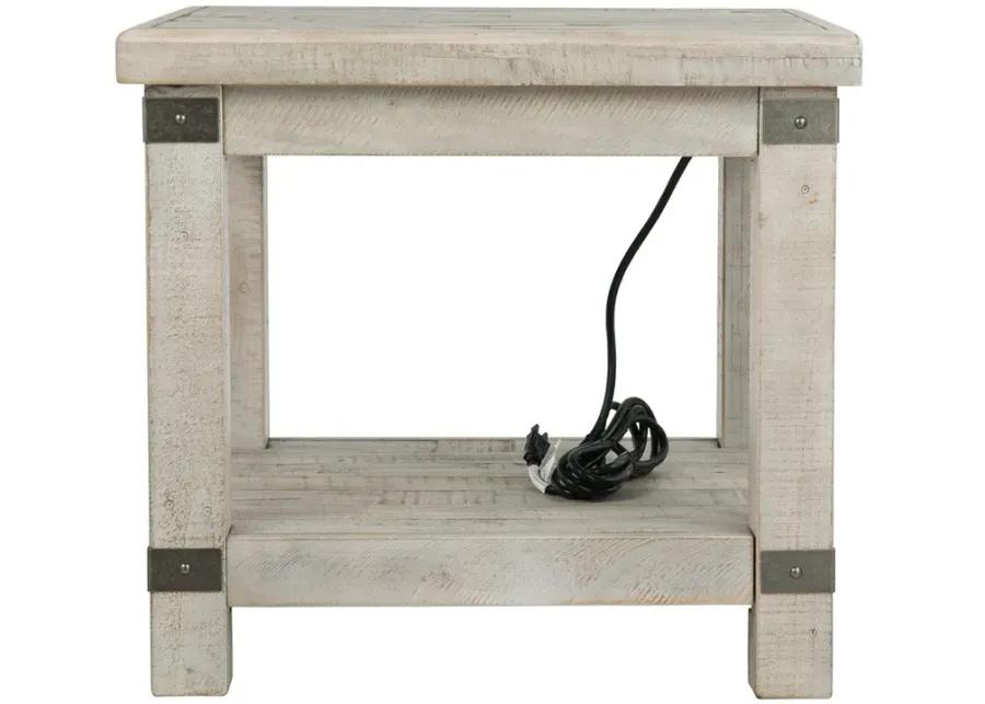 Carynhurst - White Wash Gray - Rectangular End Table