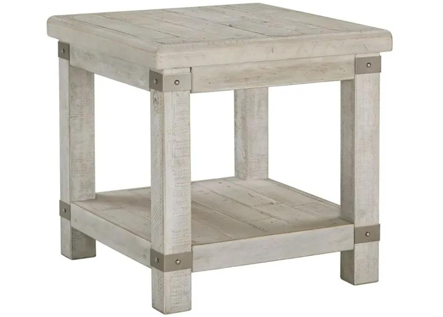 Carynhurst - White Wash Gray - Rectangular End Table