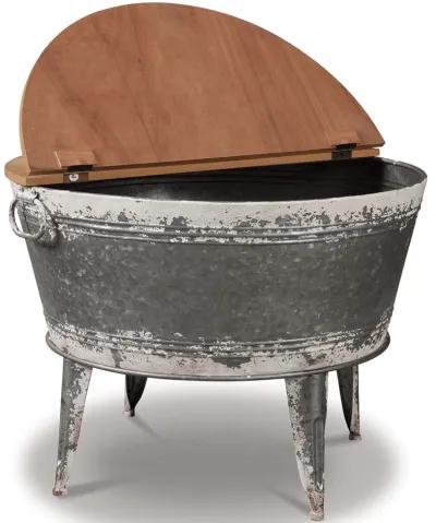 Shellmond - Metallic / Brown / Beige - Accent Cocktail Table