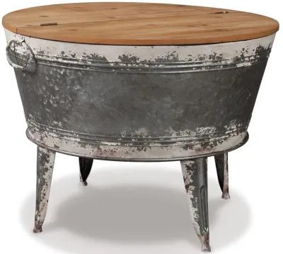 Shellmond - Metallic / Brown / Beige - Accent Cocktail Table