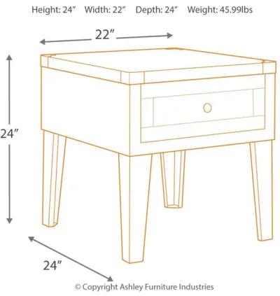 Chazney - Rustic Brown - Rectangular End Table