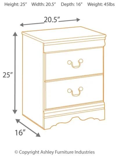 Huey - Black - Two Drawer Night Stand