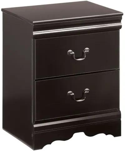 Huey - Black - Two Drawer Night Stand