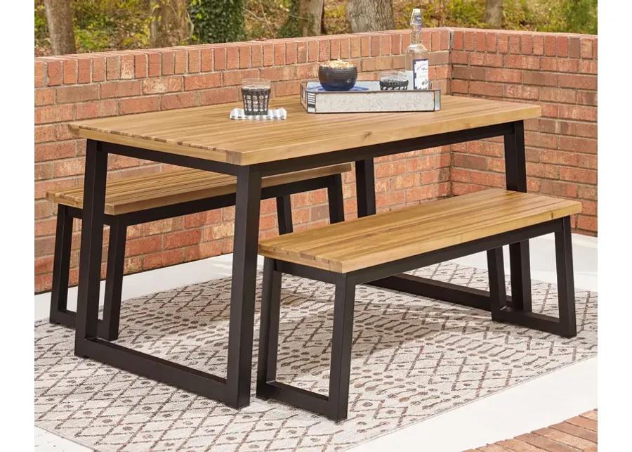 Town - Brown / Black - Dining Table Set (Set of 3)