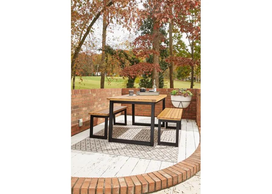 Town - Brown / Black - Dining Table Set (Set of 3)