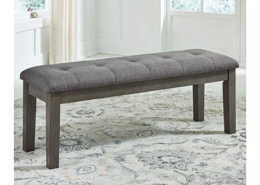 Hallanden - Black / Gray - Large Uph Dining Room Bench