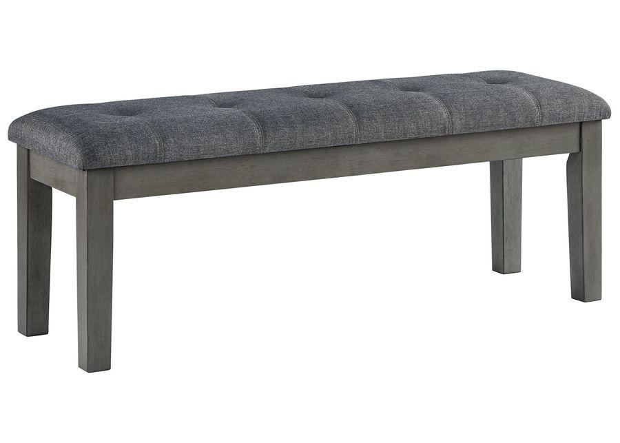 Hallanden - Black / Gray - Large Uph Dining Room Bench