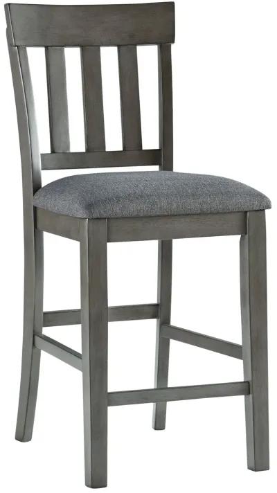 Hallanden - Black / Gray - Upholstered Barstool (Set of 2)