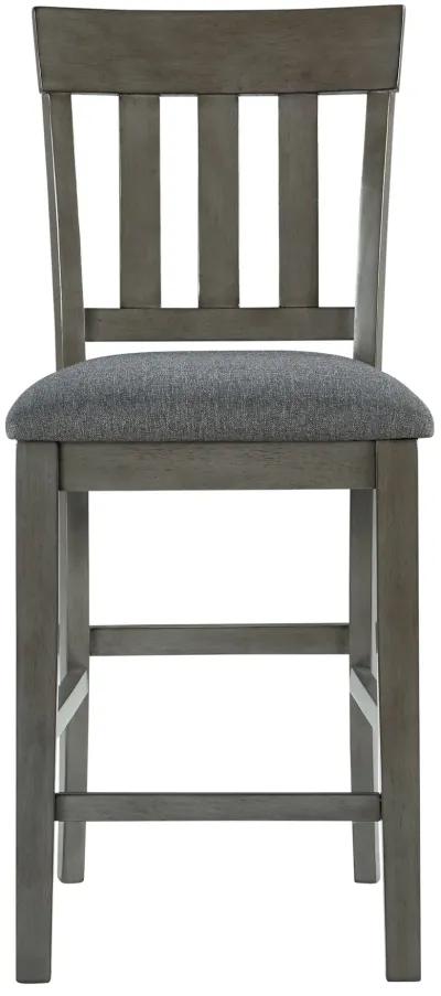 Hallanden - Black / Gray - Upholstered Barstool (Set of 2)