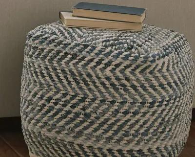 Chevron - Blue - Pouf