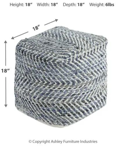 Chevron - Blue - Pouf