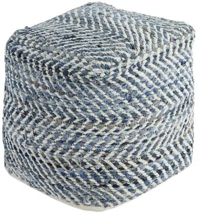 Chevron - Blue - Pouf