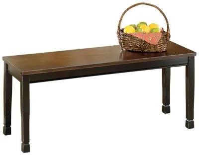 Owingsville - Black / Brown - Large Dining Room Bench