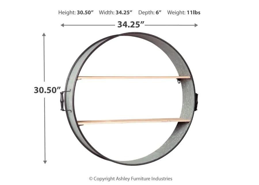 Eirny - Antique Gray / Natural - Wall Shelf