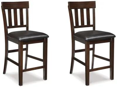 Haddigan - Dark Brown - Upholstered Barstool (Set of 2)