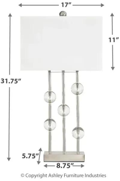 Jaala - Pearl Silver Finish - Metal Lamp