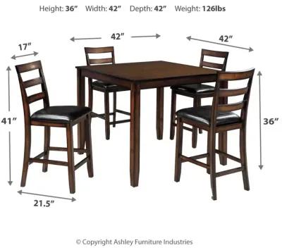 Coviar - Brown - Drm Counter Table Set (Set of 5)