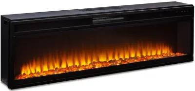 Entertainment - Black - Wide Fireplace Insert