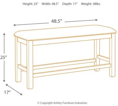 Moriville - Beige - Double Uph Bench