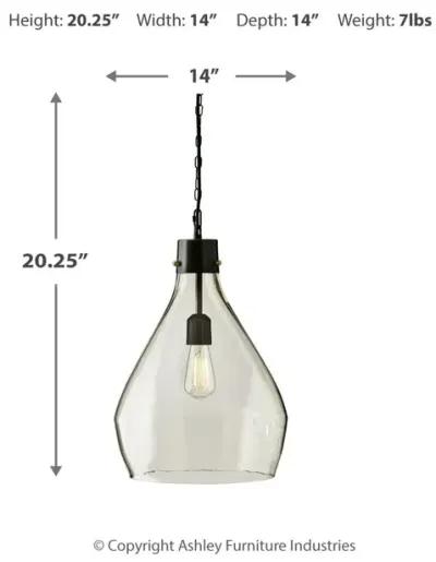 Avalbane - Clear / Gray - Glass Pendant Light