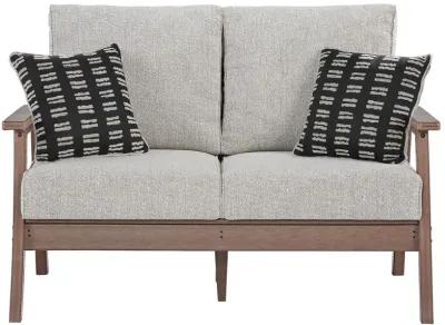 Emmeline - Brown / Beige - Loveseat W/Cushion