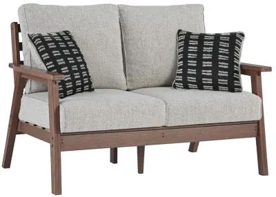 Emmeline - Brown / Beige - Loveseat W/Cushion