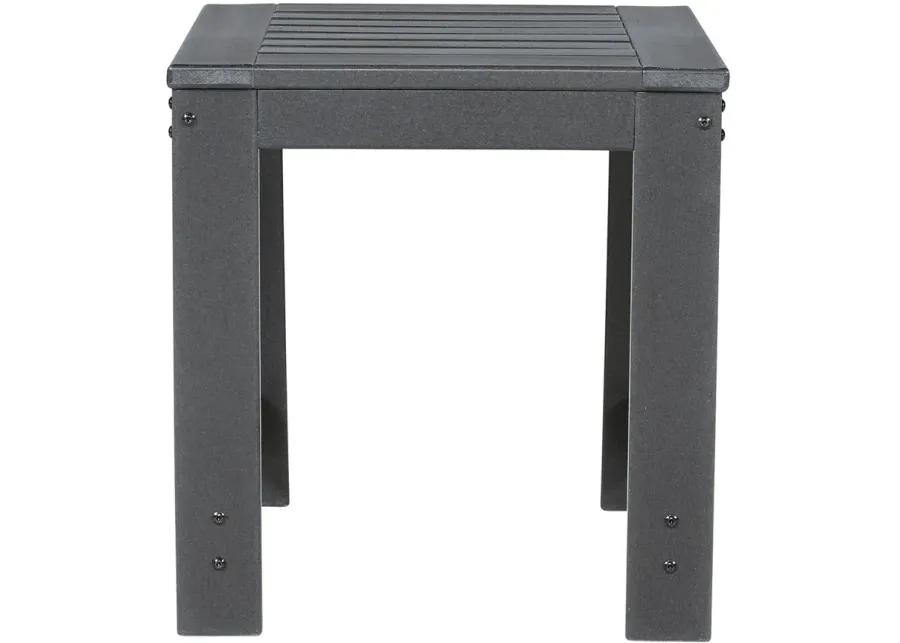 Amora - Charcoal Gray - Square End Table