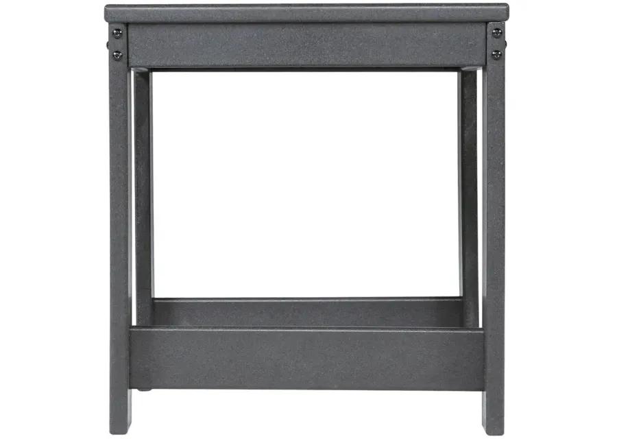 Amora - Charcoal Gray - Square End Table