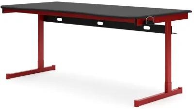 Lynxtyn - Red / Black - Home Office Desk