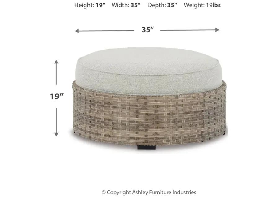 Calworth - Beige - Ottoman With Cushion