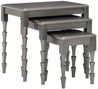 Larkendale - Metallic Gray - Accent Table Set (Set of 3)