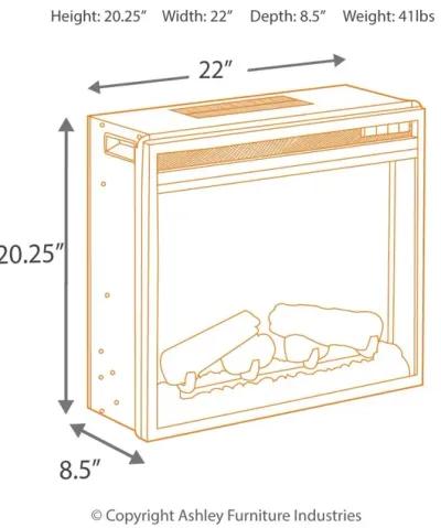 Arlenbry - Gray - Corner TV Stand With Glass/Stone Fireplace Insert