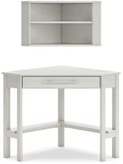 Grannen - White - Corner Desk, Bookcase