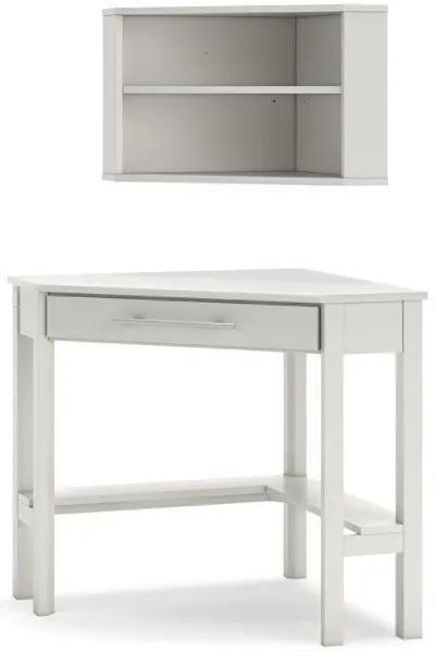 Grannen - White - Corner Desk, Bookcase