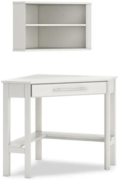 Grannen - White - Corner Desk, Bookcase