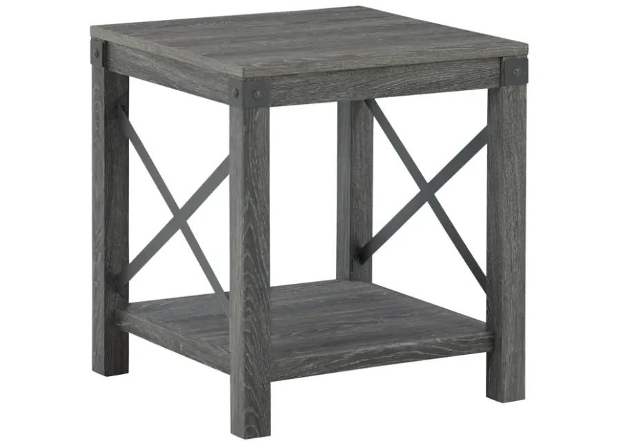 Freedan - Grayish Brown - 3 Pc. - Coffee Table, 2 End Tables