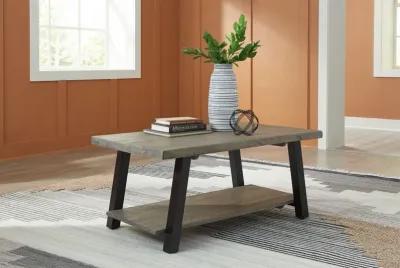 Brennegan - Gray / Black - Rectangular Cocktail Table