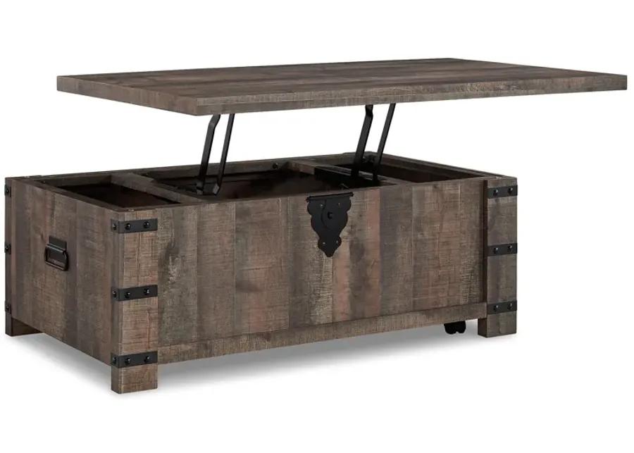 Hollum - Rustic Brown - Lift Top Cocktail Table