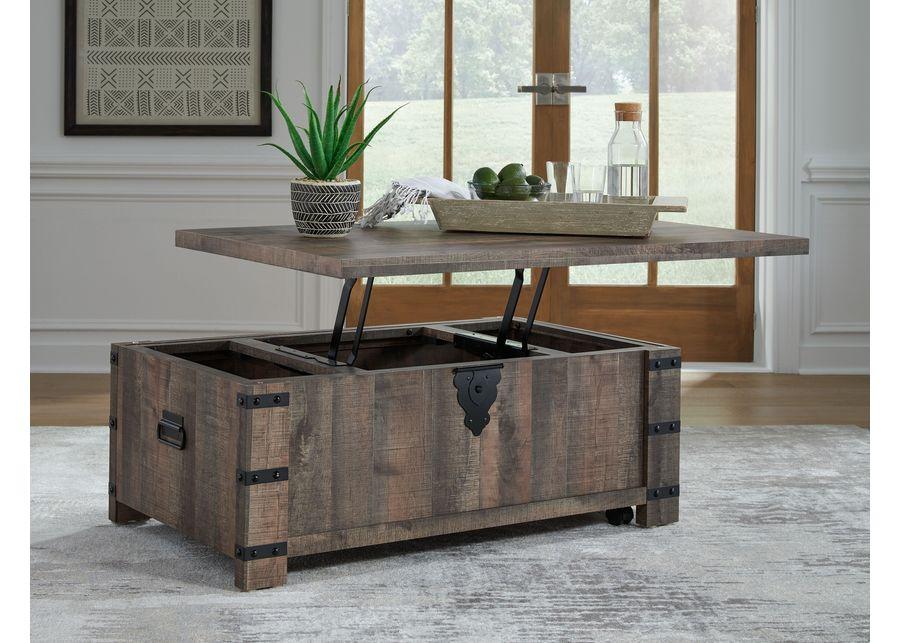 Hollum - Rustic Brown - Lift Top Cocktail Table