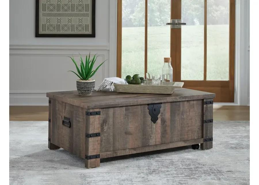 Hollum - Rustic Brown - Lift Top Cocktail Table