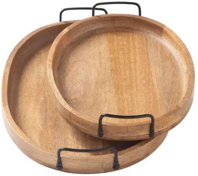 Jocelyne - Brown / Black - Tray Set (Set of 2)