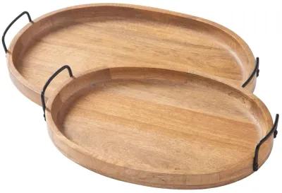 Jocelyne - Brown / Black - Tray Set (Set of 2)